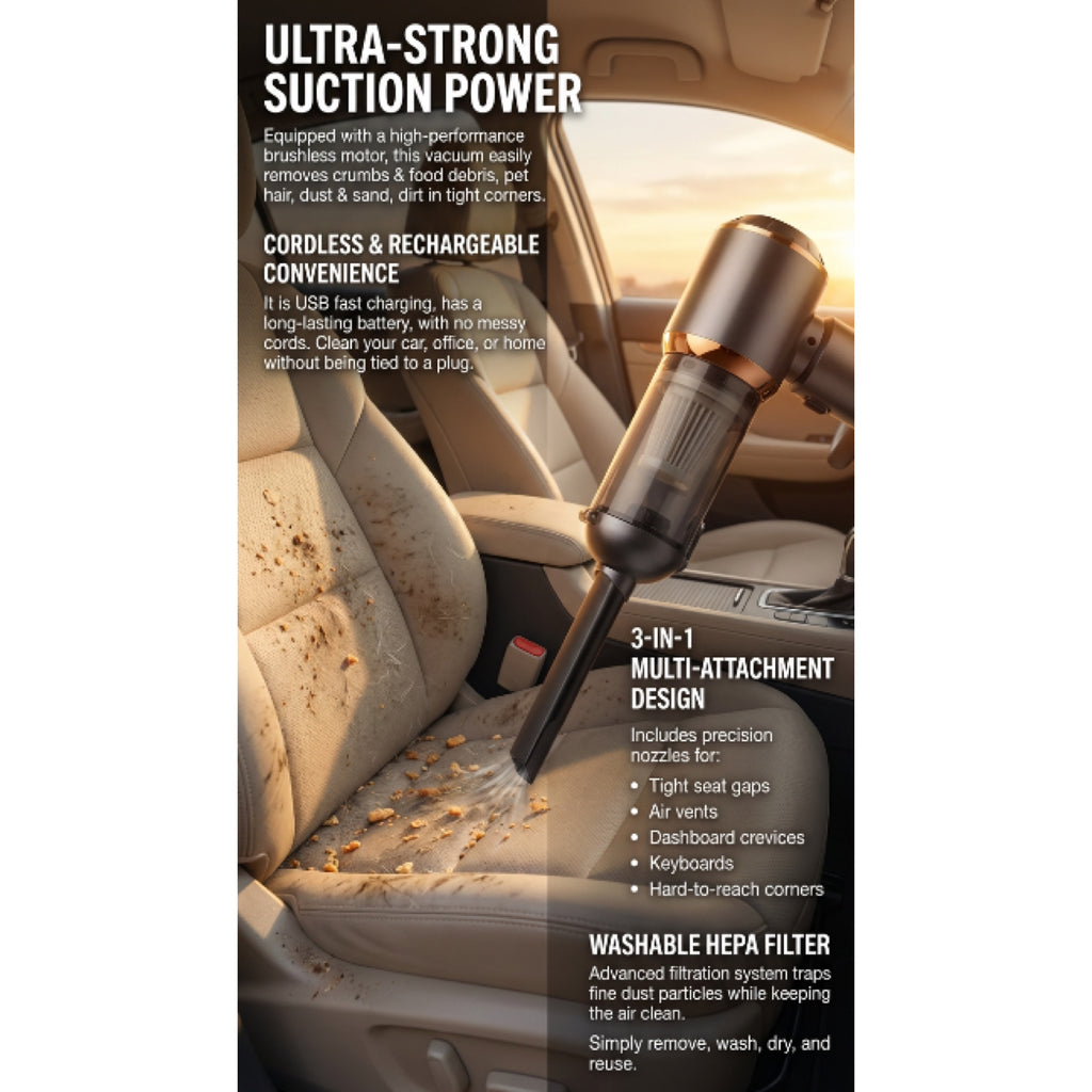 Multiple features of the car vacuum